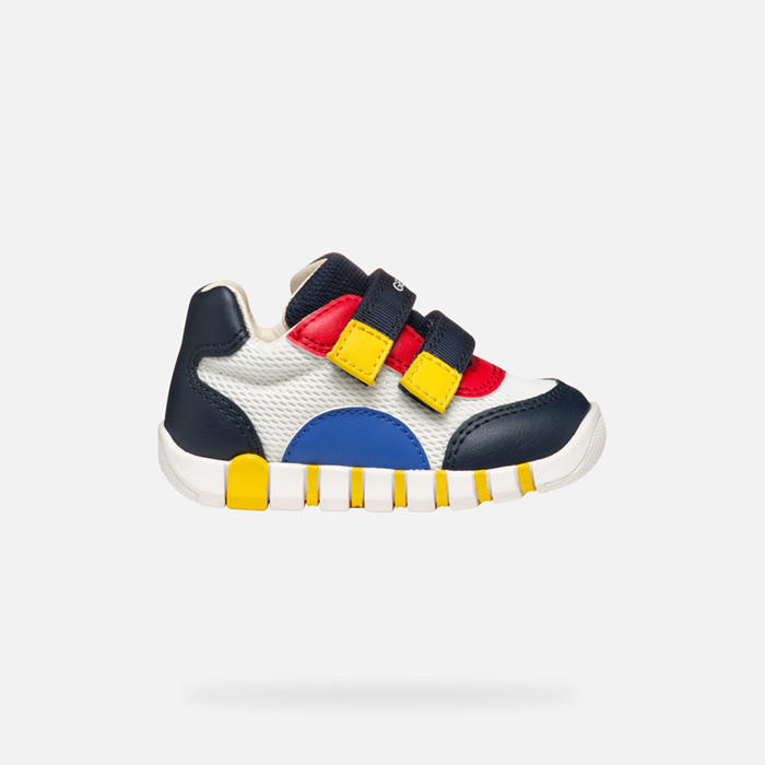 Sneakers with straps IUPIDOO BABY White/Navy | GEOX