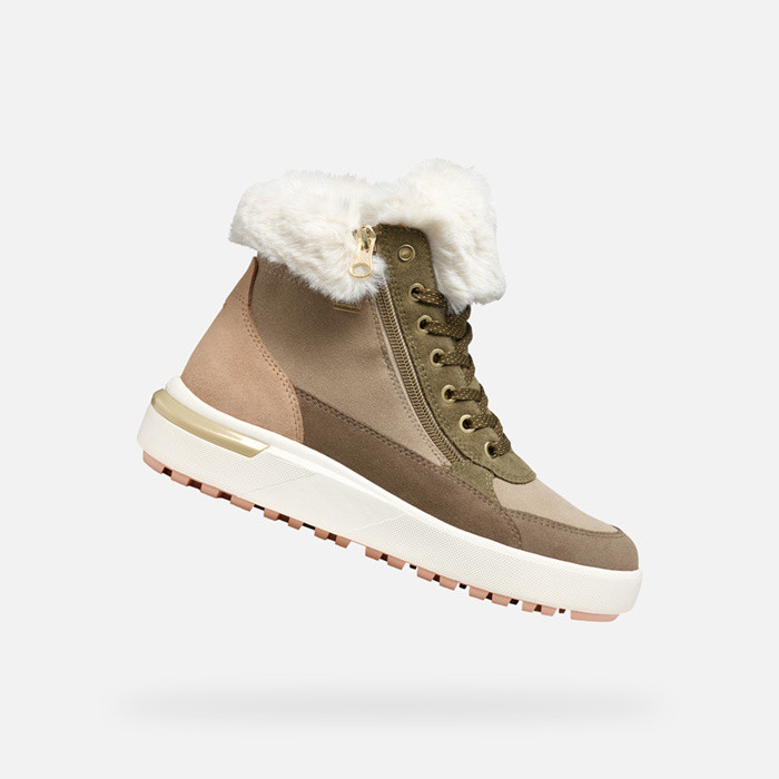 Waterproof boots DALYLA ABX WOMAN Musk/Off white | GEOX