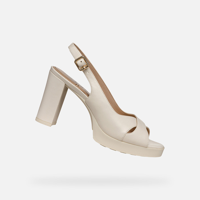 High-heeled sandals WALK PLEASURE 85S WOMAN Papyrus | GEOX