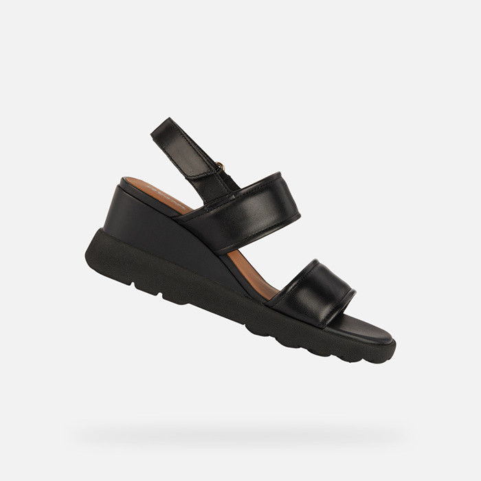 Wedge sandals SPHERICA EC6 WOMAN Black | GEOX