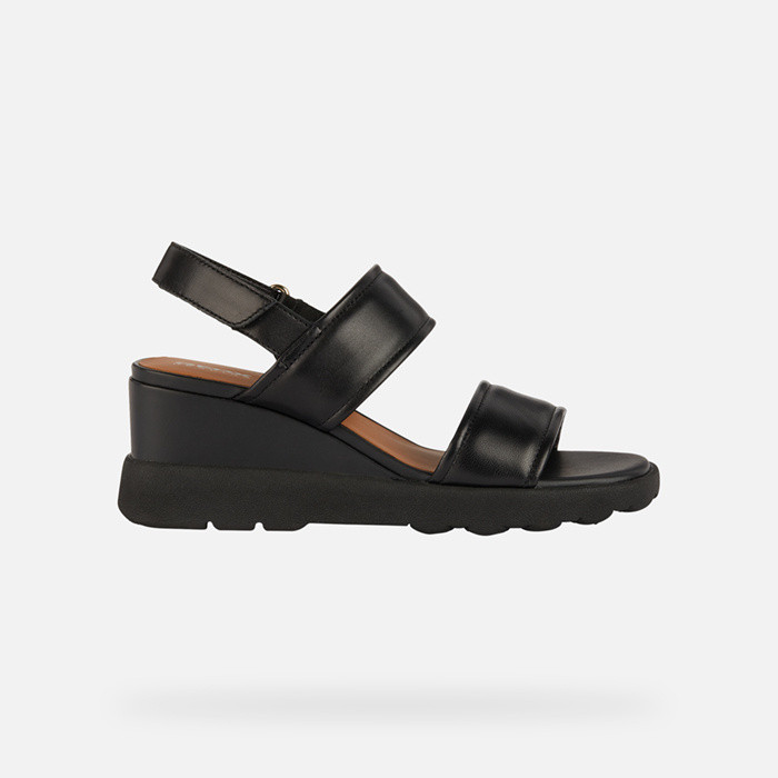 Wedge sandals SPHERICA EC6 WOMAN Black | GEOX