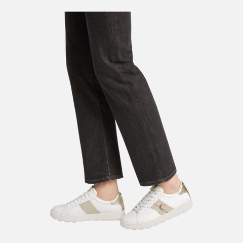 Low top sneakers SPHERICA ECUB-1 WOMAN White/Light Taupe - image number 2 | GEOX
