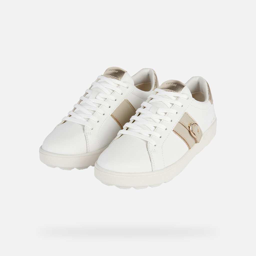 Low top sneakers SPHERICA ECUB-1 WOMAN White/Light Taupe - image number 8 | GEOX