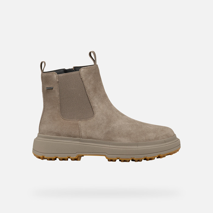 Waterproof ankle boots LAMIDIE + GRIP ABX WOMAN Taupe | GEOX
