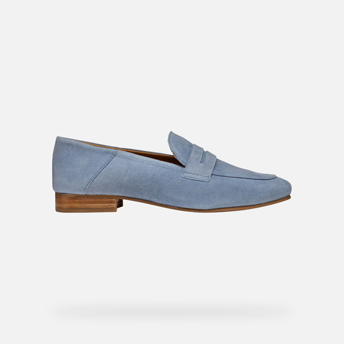 Suede loafers MANTINEA WOMAN Light Blue | GEOX
