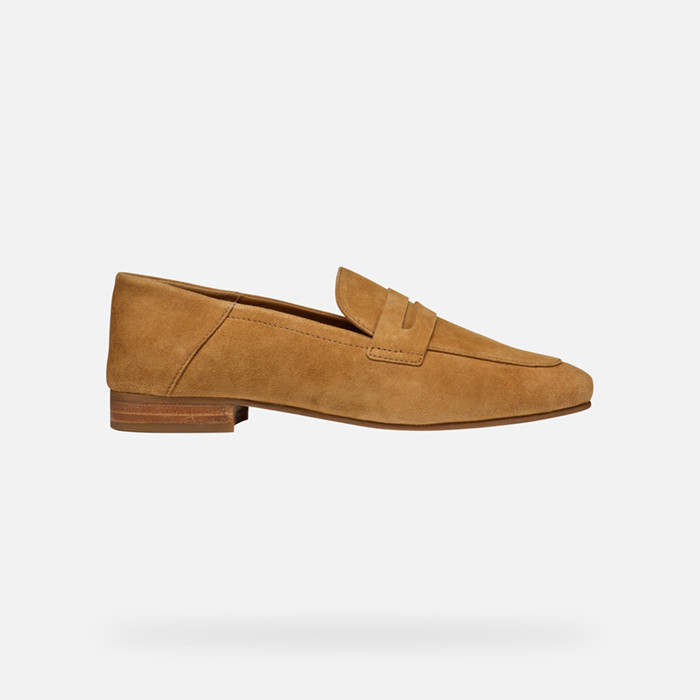 Suede loafers MANTINEA WOMAN Cognac | GEOX