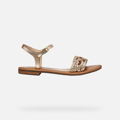 Flat sandals SOZY S WOMAN Light Gold - image number 1 | GEOX