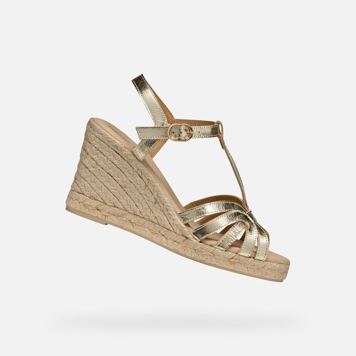Wedge sandals GELSA WOMAN Light Gold | GEOX