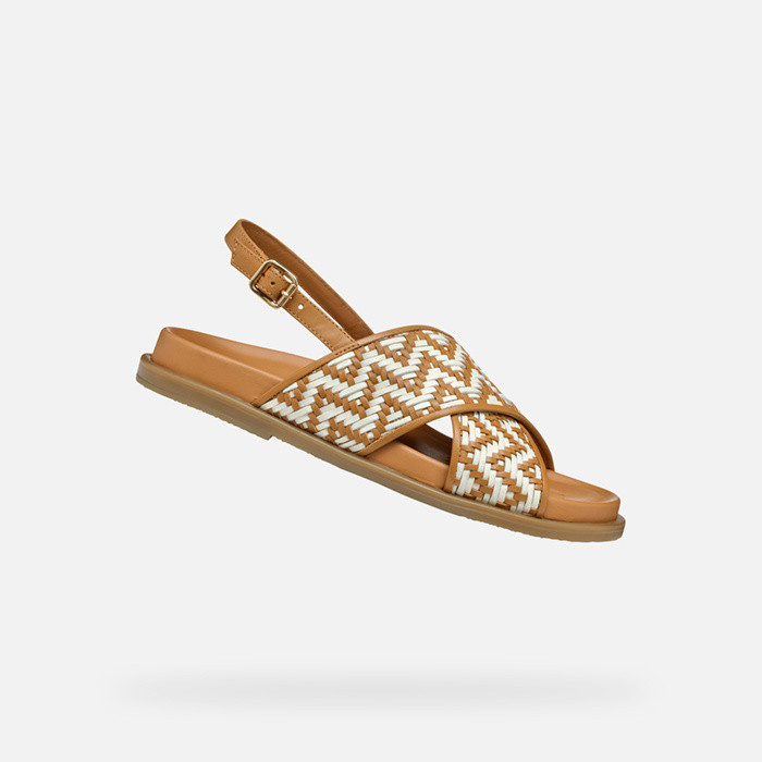 Flat sandals ADELASH WOMAN Camel/Papyrus | GEOX