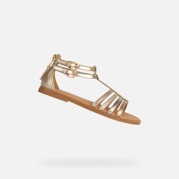 Open sandals SANDAL KARLY GIRL Platinum | GEOX