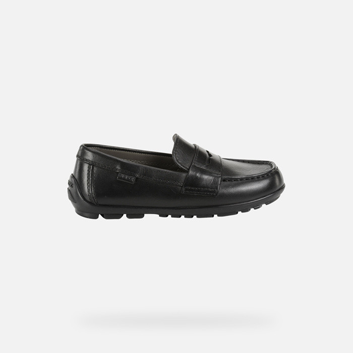 Leather loafers NEW FAST BOY Black | GEOX