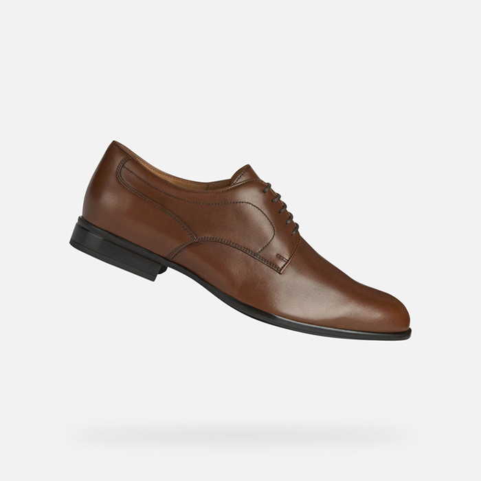 Leather shoes IACOPO MAN Cognac | GEOX