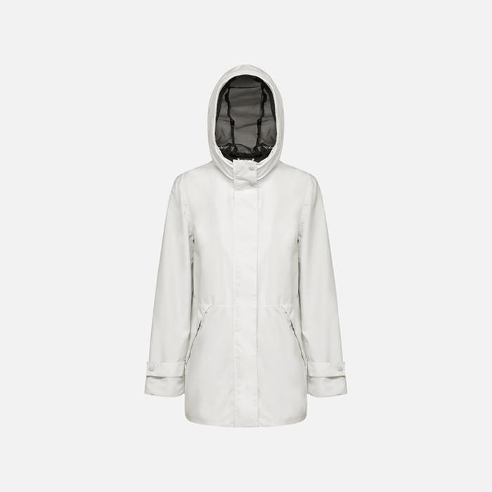 Waterproof jacket HOARA ABX WOMAN Moonlight sand | GEOX